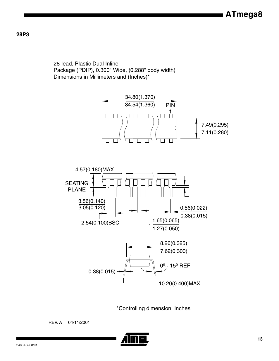 28p3, Atmega8 | Rainbow Electronics ATmega8L User Manual | Page 13 / 15