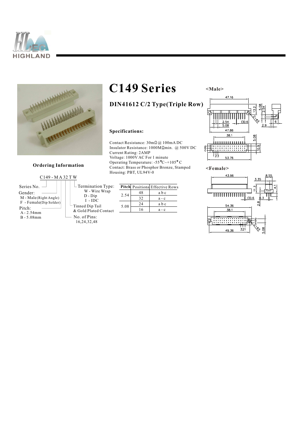 Rainbow Electronics C149 Series User Manual | 1 page