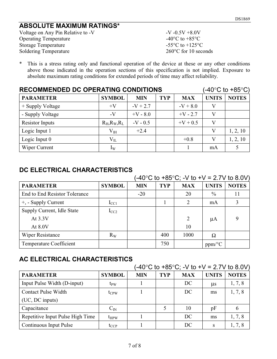 Rainbow Electronics DS1869 User Manual | Page 7 / 8