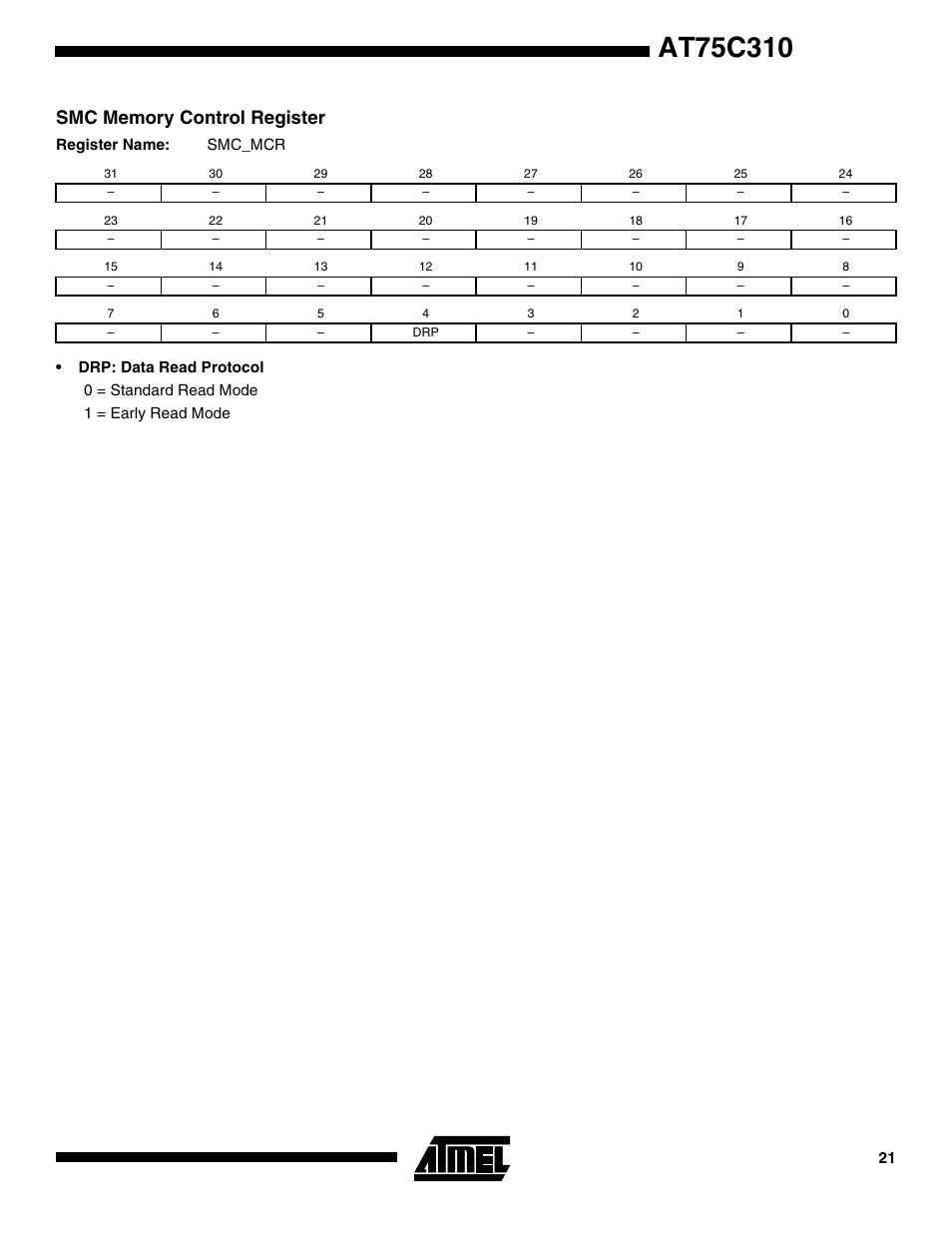 Rainbow Electronics AT75C310 User Manual | Page 21 / 132