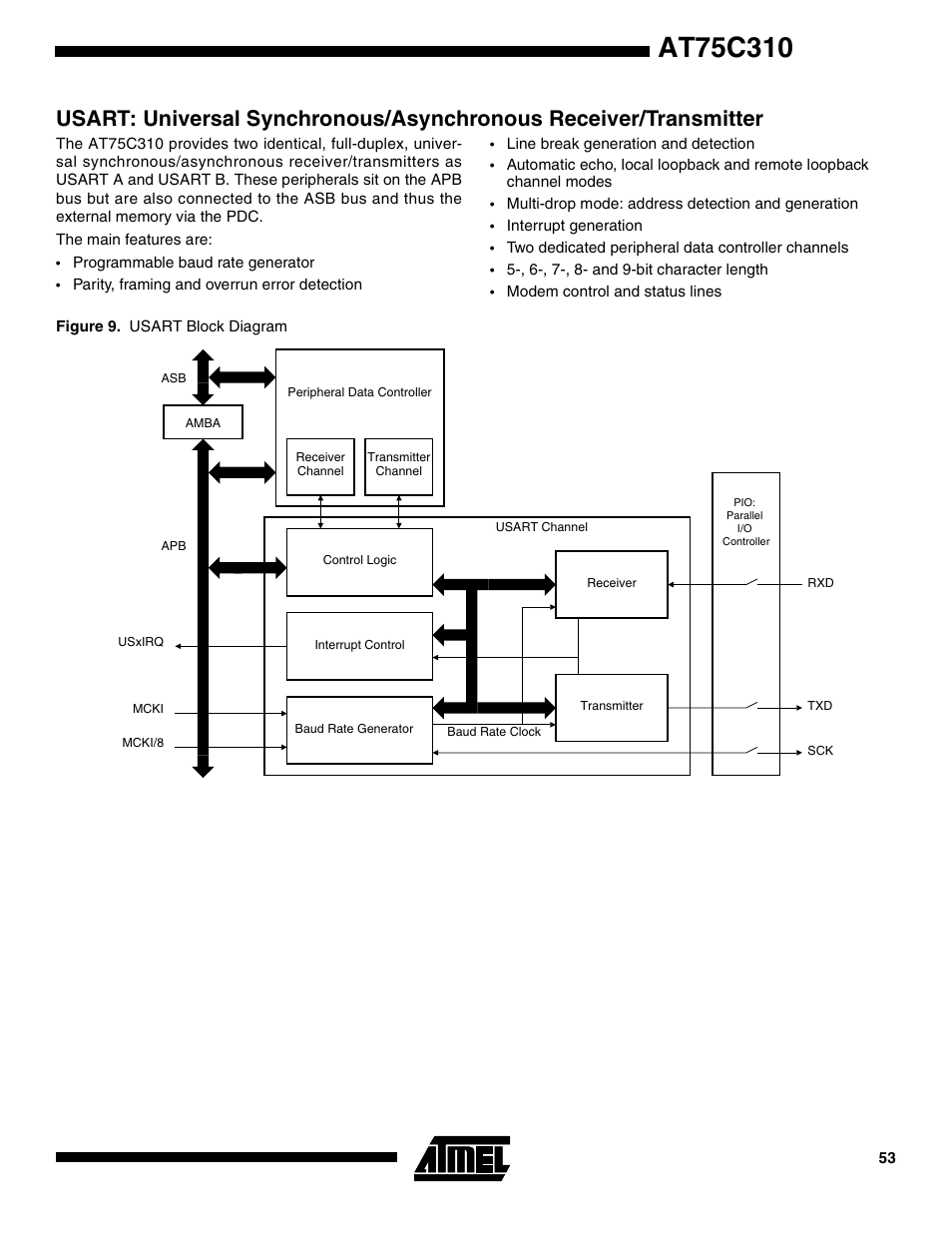 Rainbow Electronics AT75C310 User Manual | Page 53 / 132