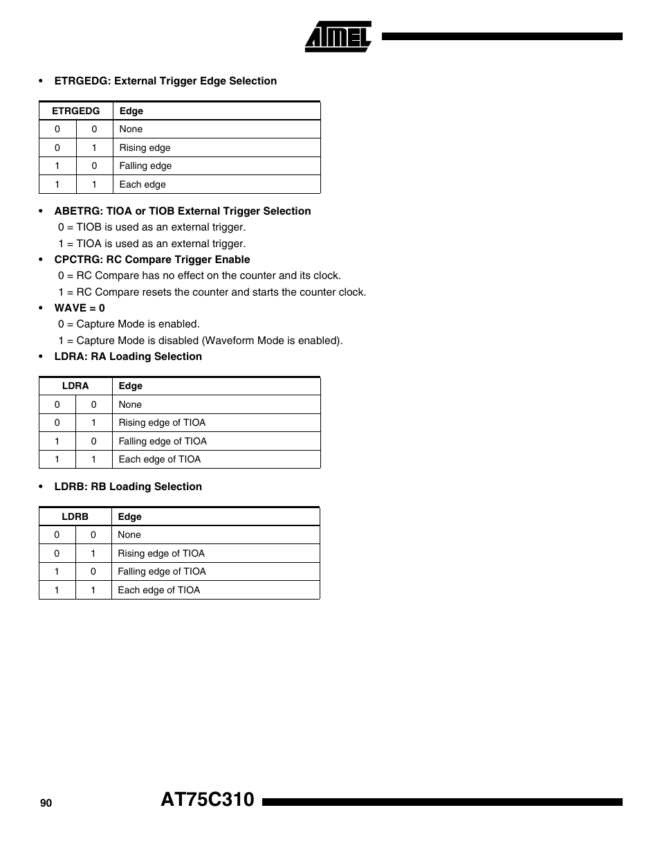Rainbow Electronics AT75C310 User Manual | Page 90 / 132