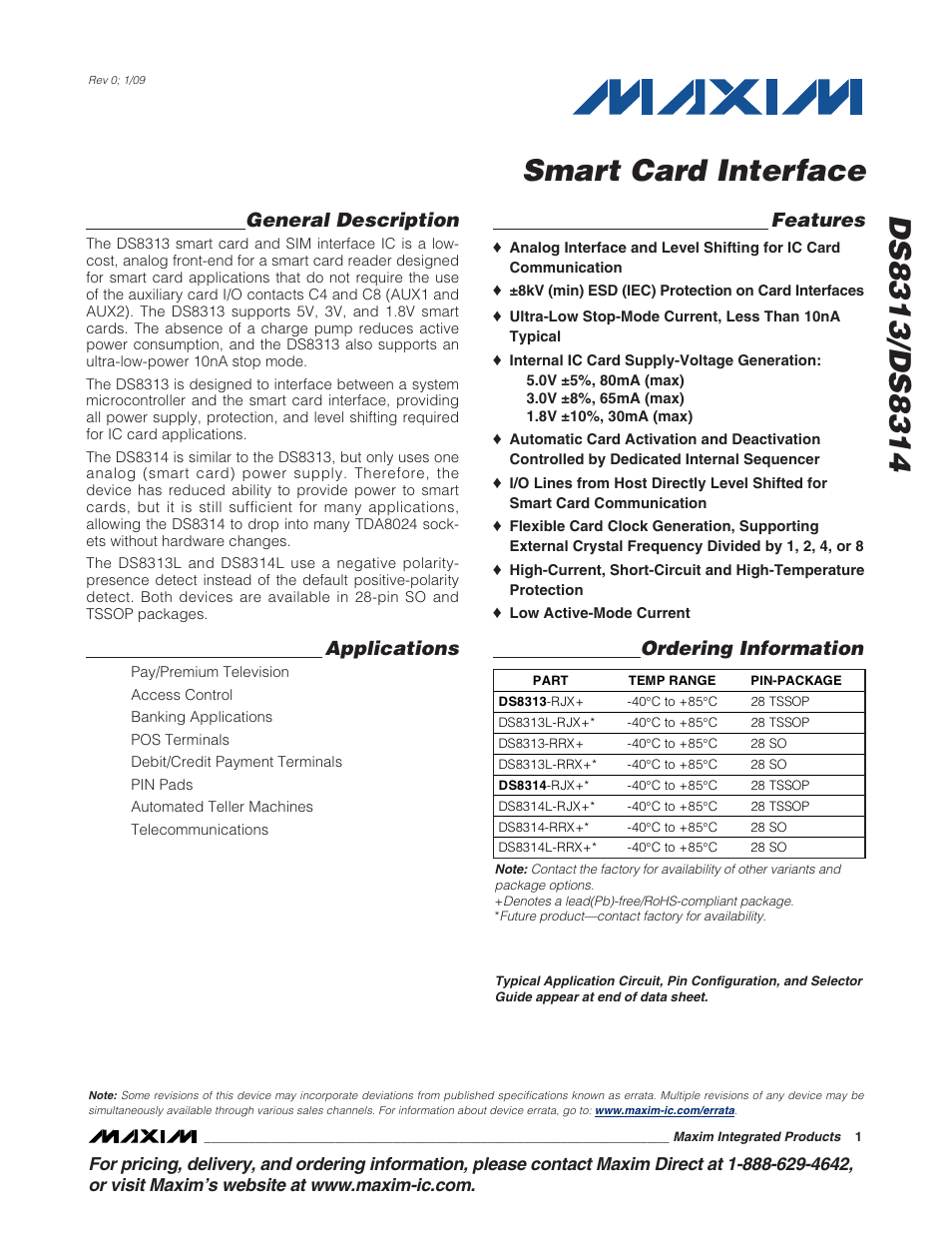 Rainbow Electronics DS8314 User Manual | 17 pages