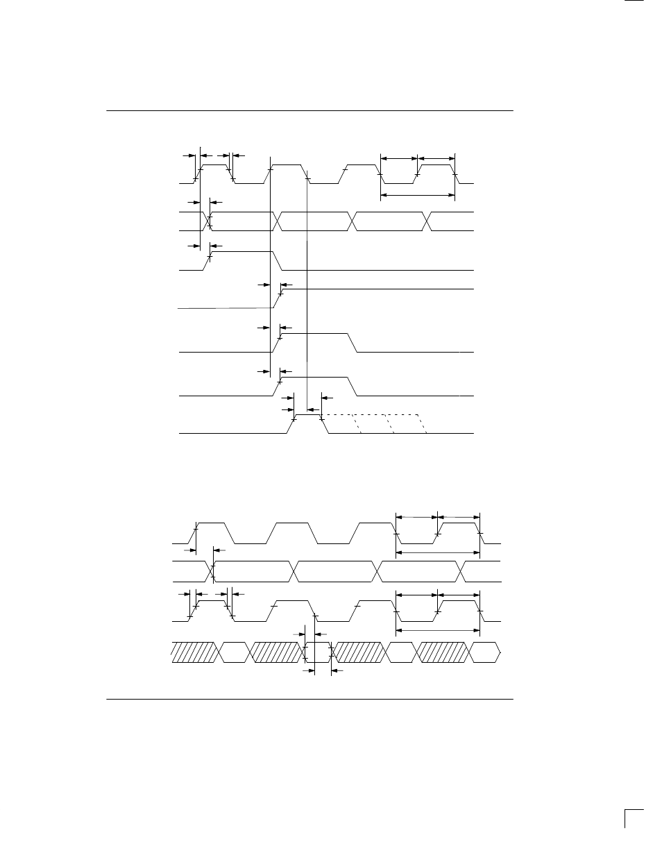 Receive system side ac timing figure 14–5, Receive line interface ac timing figure 14–6 | Rainbow Electronics DS2154 User Manual | Page 64 / 69