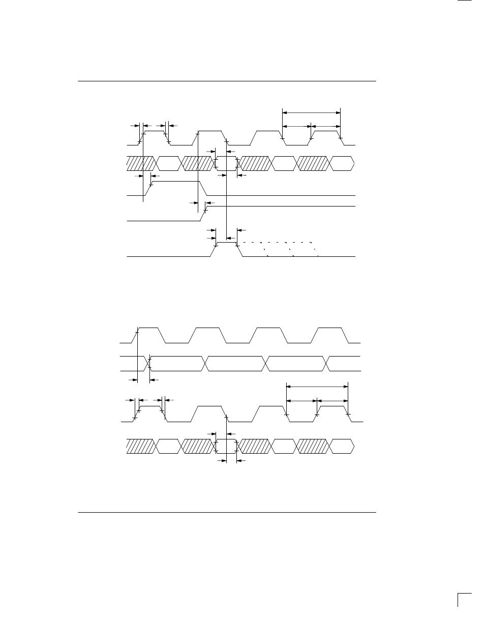 Transmit system side ac timing figure 14–8, Transmit line interface side ac timing figure 14–9 | Rainbow Electronics DS2154 User Manual | Page 66 / 69