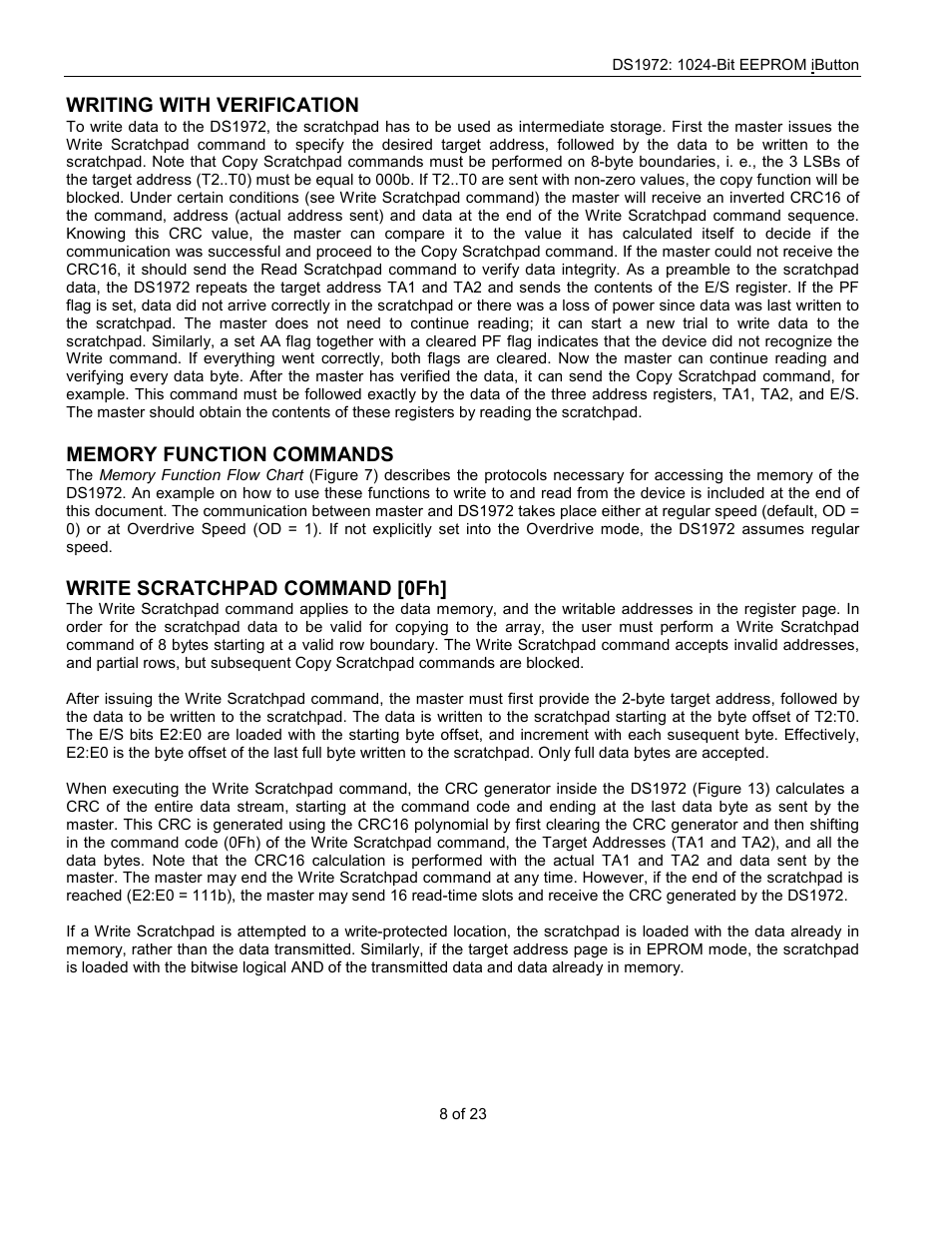 Rainbow Electronics DS1972 User Manual | Page 8 / 23