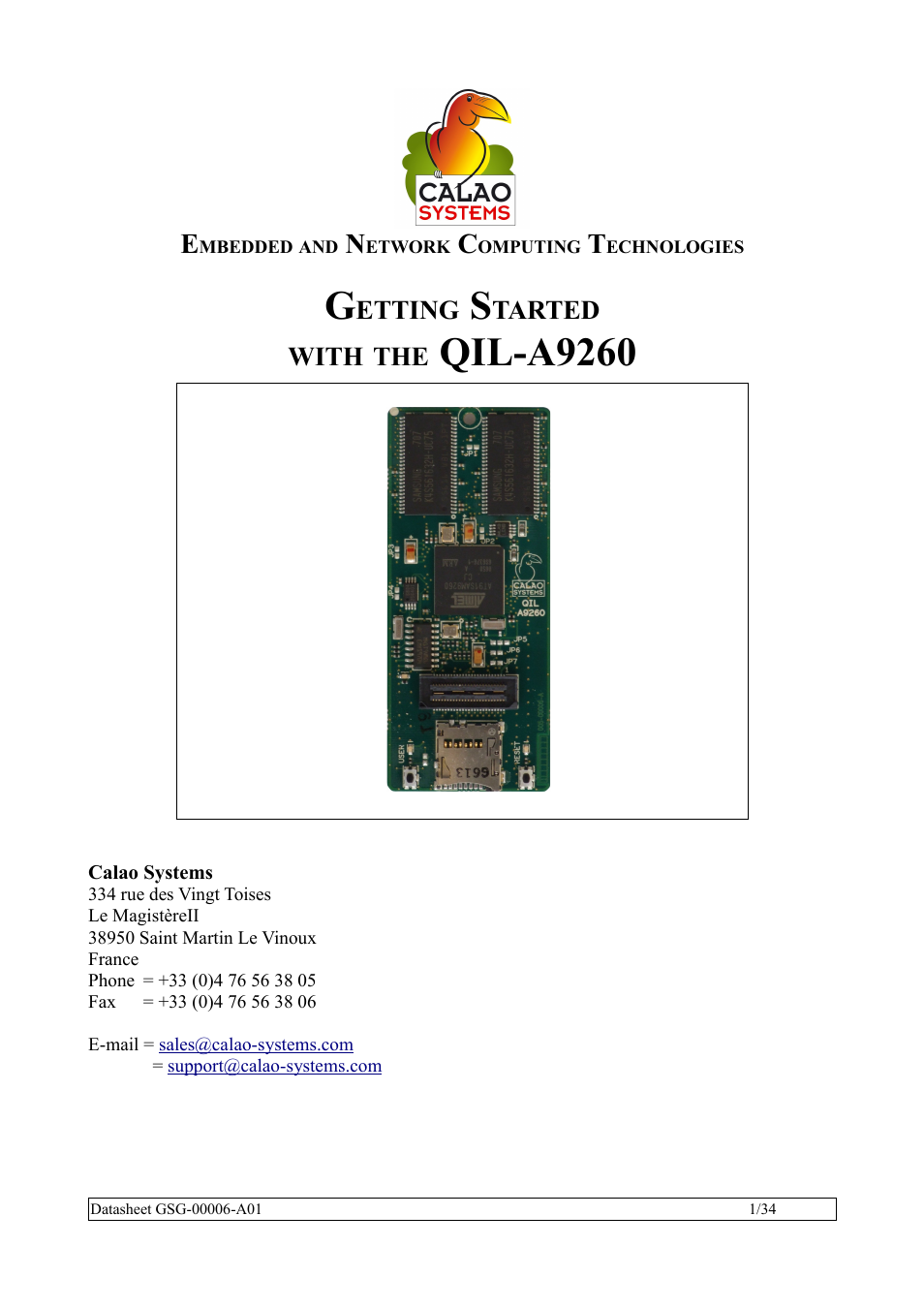 Rainbow Electronics QIL-A9260-C11 User Manual | 34 pages