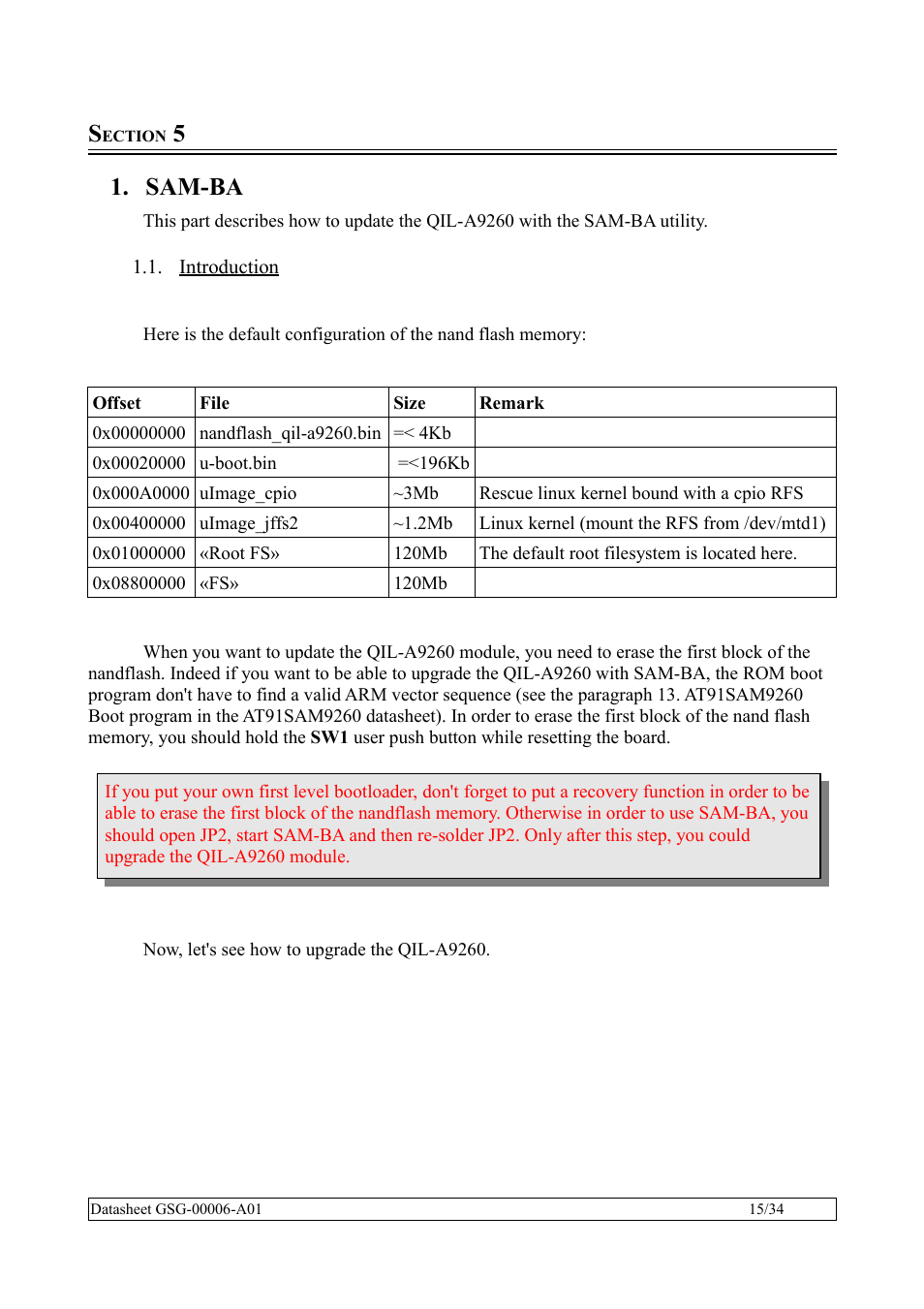 Section 5, Sam-ba, Introduction | Rainbow Electronics QIL-A9260-C11 User Manual | Page 15 / 34