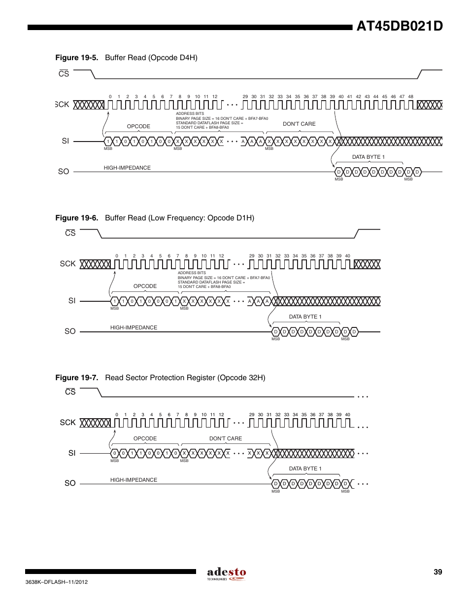 Sck cs si so | Rainbow Electronics AT45DB021D User Manual | Page 39 / 48