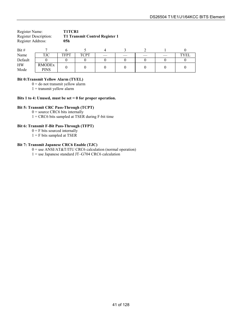 Rainbow Electronics DS26504 User Manual | Page 41 / 128