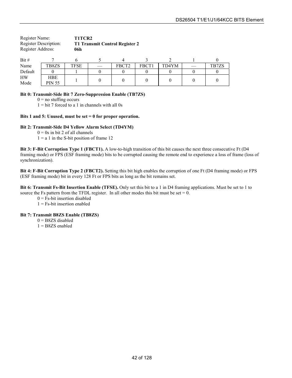 Rainbow Electronics DS26504 User Manual | Page 42 / 128