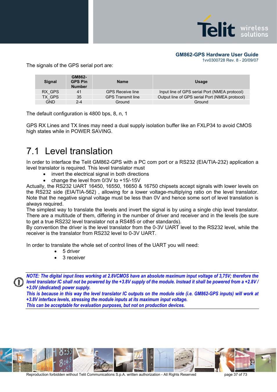 1 level translation | Rainbow Electronics GM862-GPS User Manual | Page 37 / 73