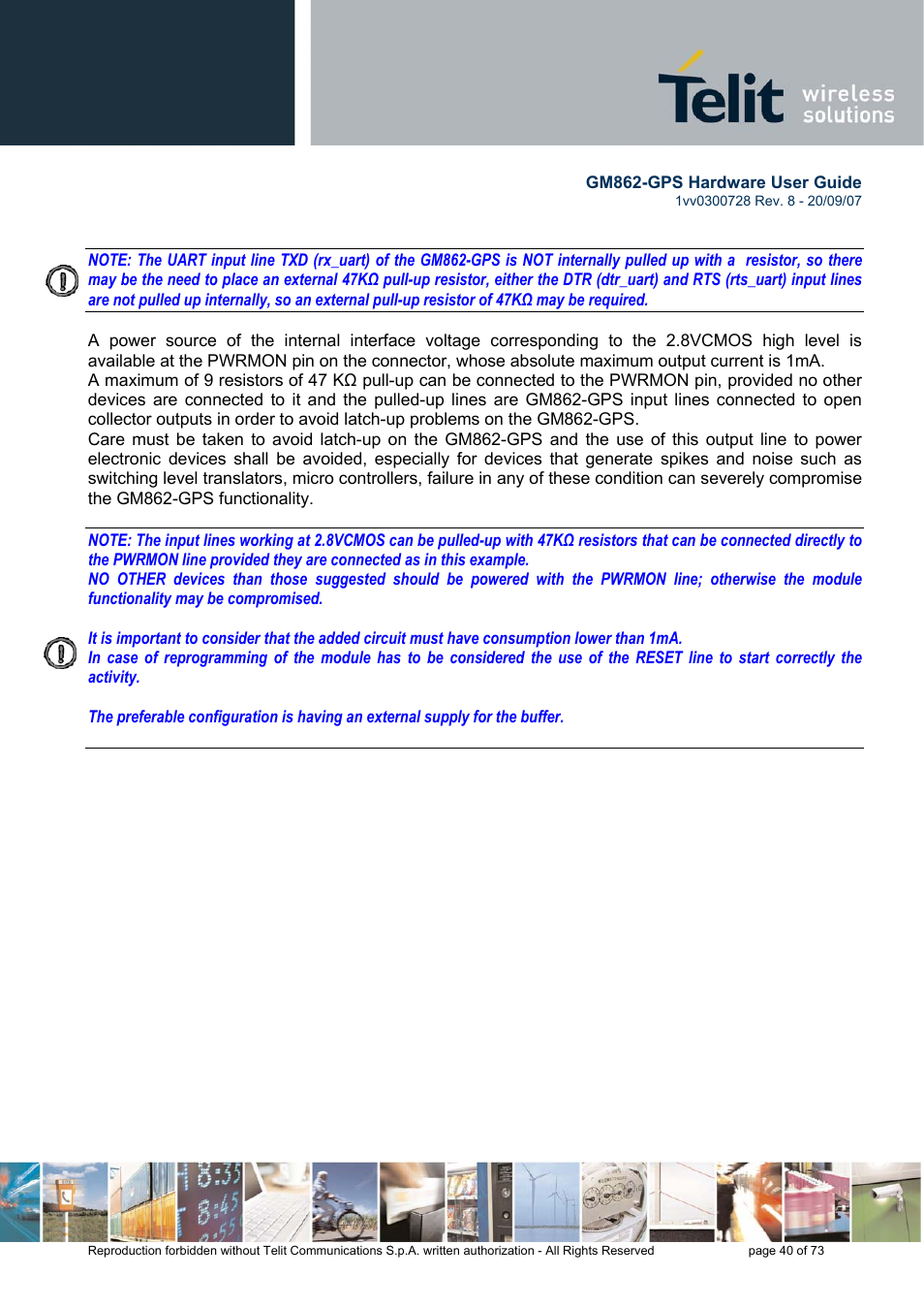 Rainbow Electronics GM862-GPS User Manual | Page 40 / 73