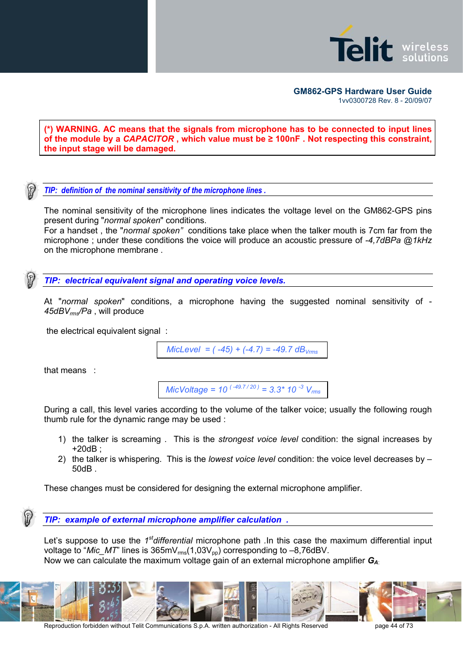 Rainbow Electronics GM862-GPS User Manual | Page 44 / 73