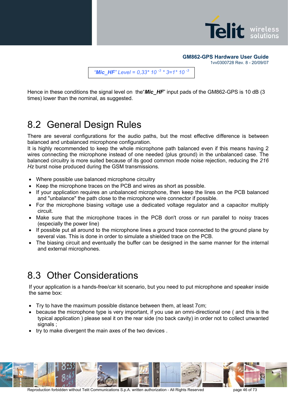 2 general design rules, 3 other considerations | Rainbow Electronics GM862-GPS User Manual | Page 46 / 73