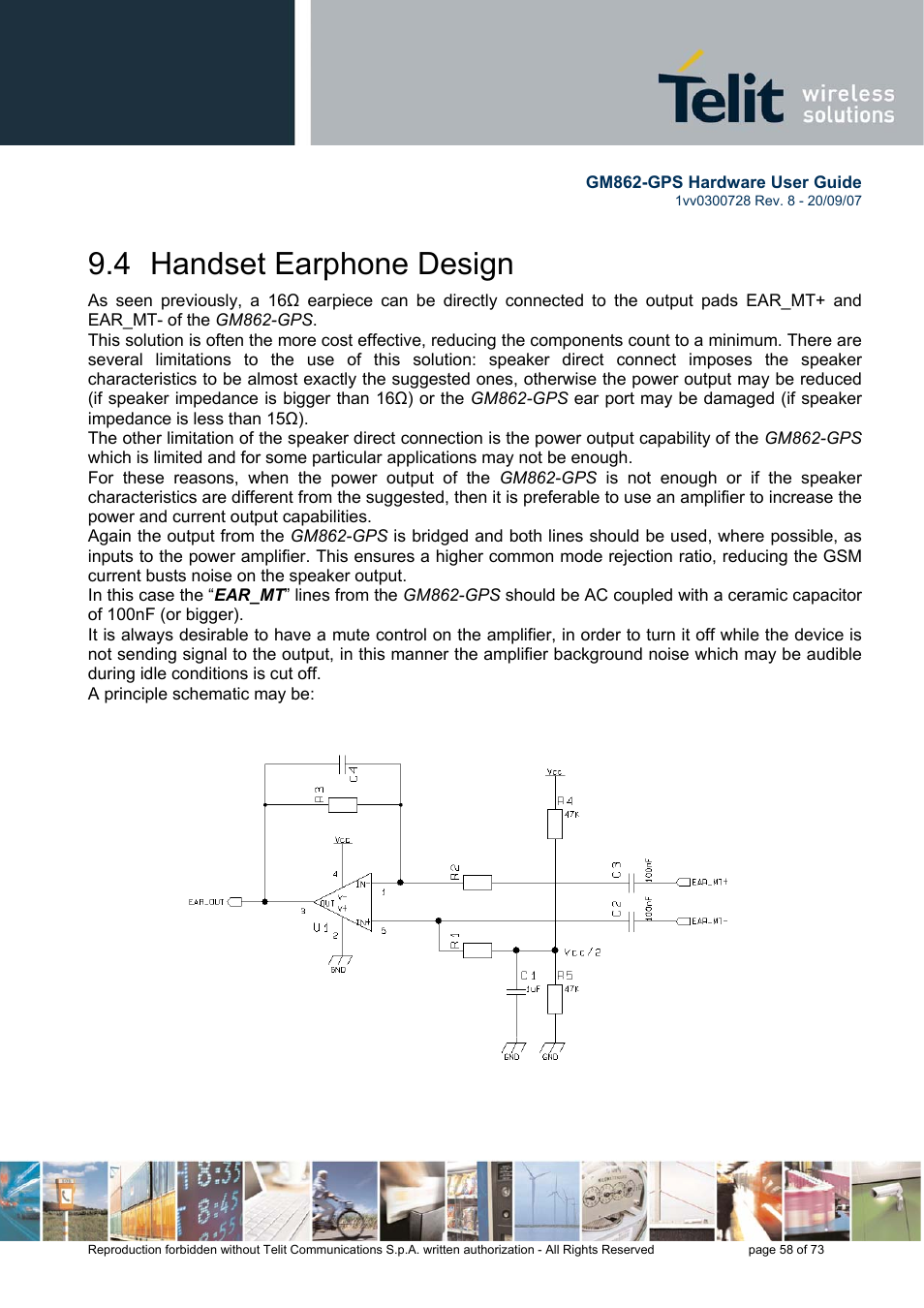 4 handset earphone design | Rainbow Electronics GM862-GPS User Manual | Page 58 / 73