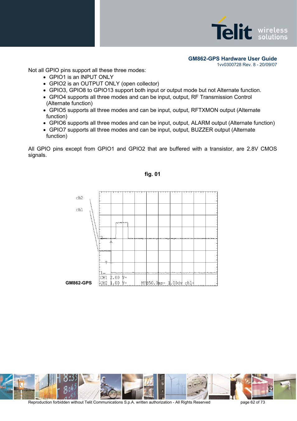 Rainbow Electronics GM862-GPS User Manual | Page 62 / 73