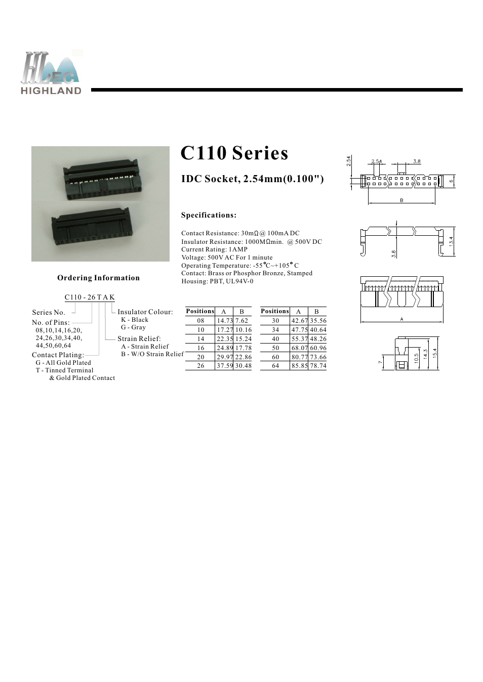 Rainbow Electronics C110 Series User Manual | 1 page