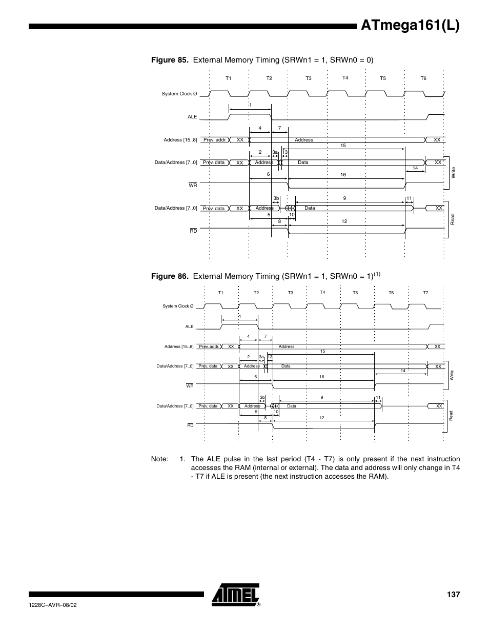 Atmega161(l) | Rainbow Electronics ATmega161L User Manual | Page 137 / 159