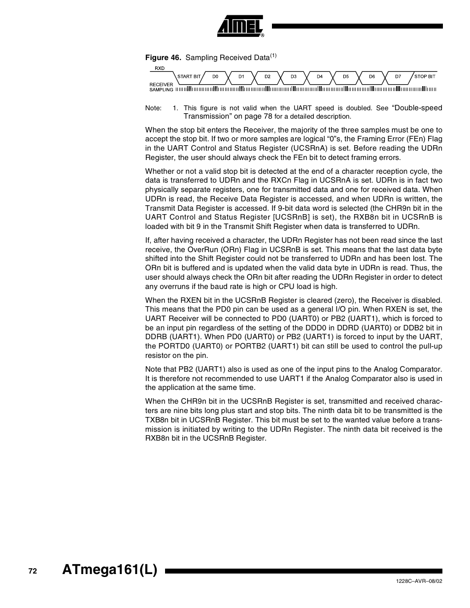 Atmega161(l) | Rainbow Electronics ATmega161L User Manual | Page 72 / 159