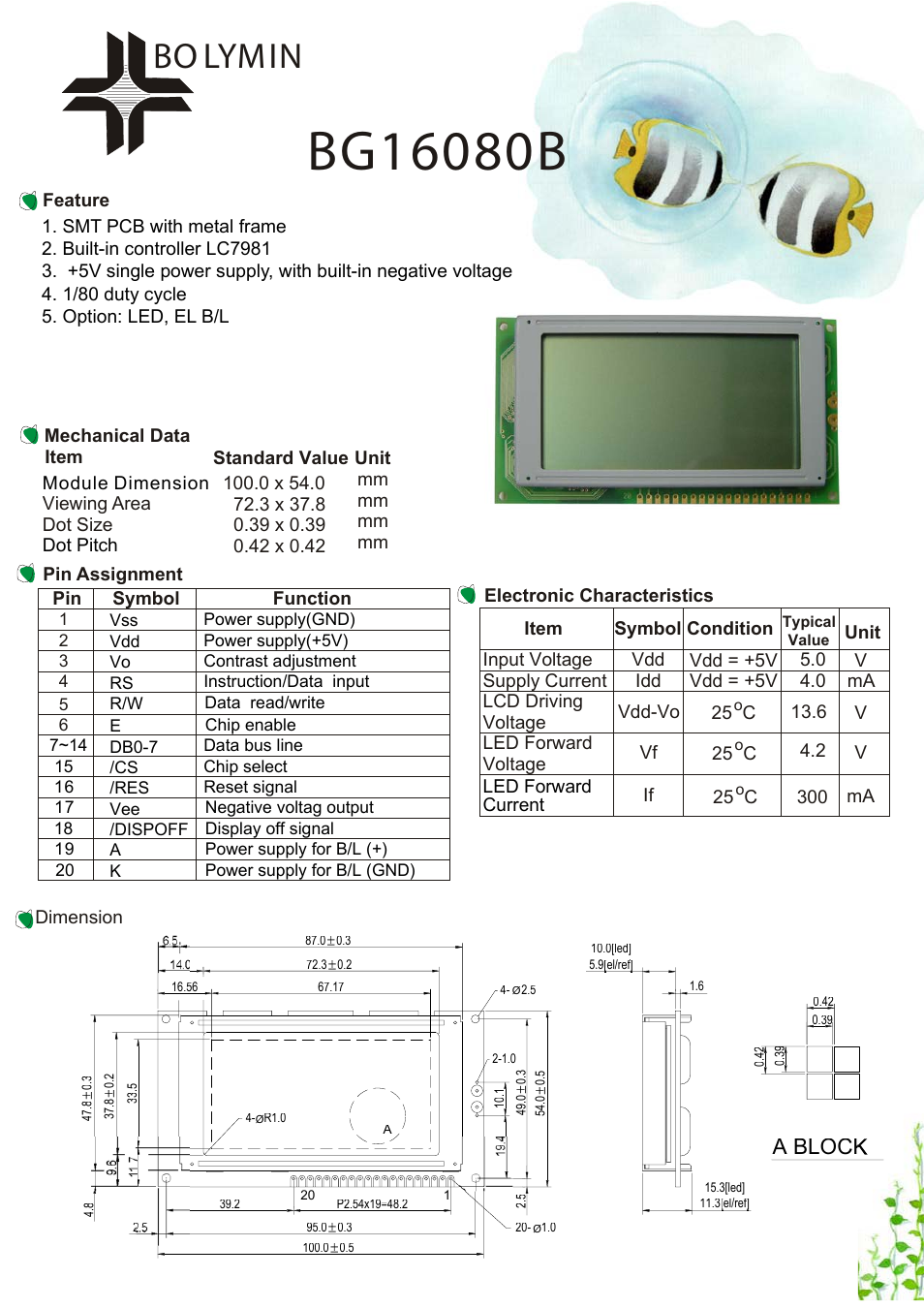 Rainbow Electronics BG16080B User Manual | 1 page