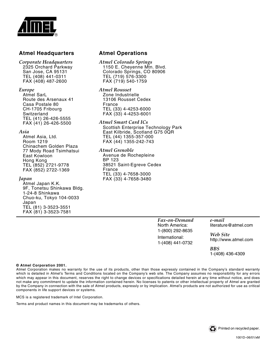 Rainbow Electronics AT89C4051 User Manual | Page 18 / 18