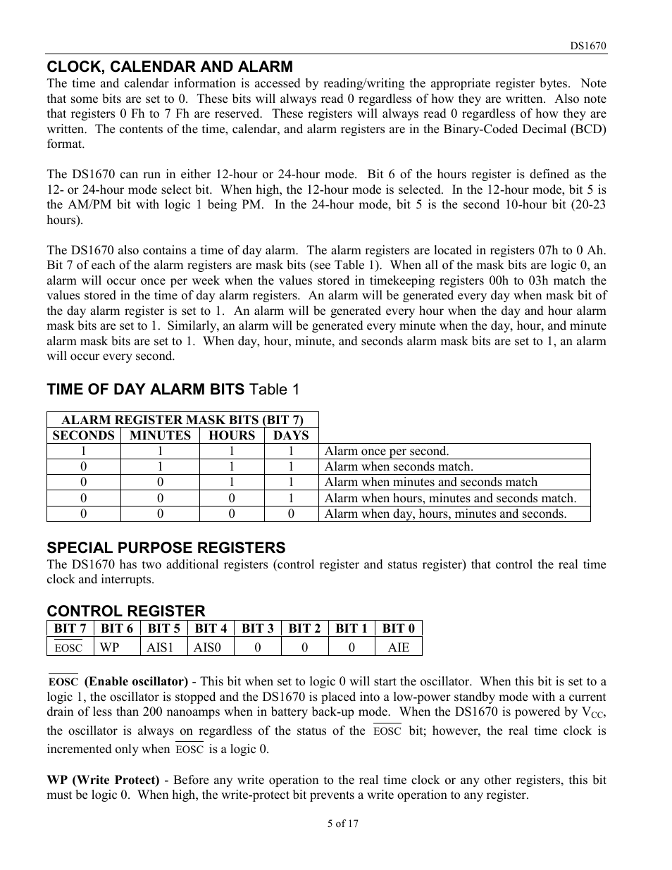Rainbow Electronics DS1670 User Manual | Page 5 / 17