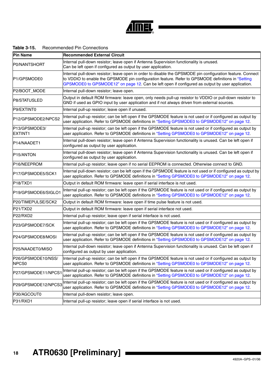 Atr0630 [preliminary | Rainbow Electronics ATR0630 User Manual | Page 18 / 35