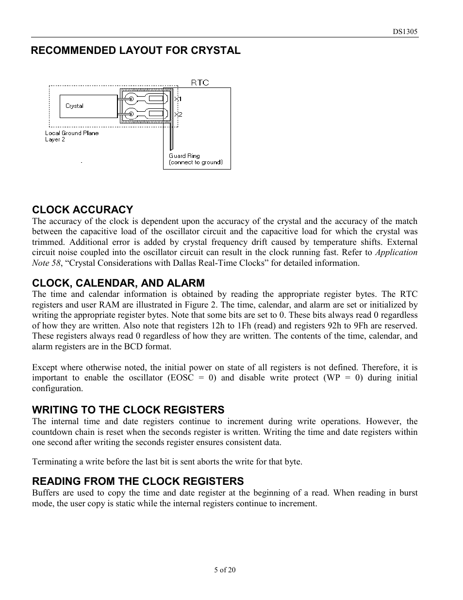 Rainbow Electronics DS1305 User Manual | Page 5 / 20