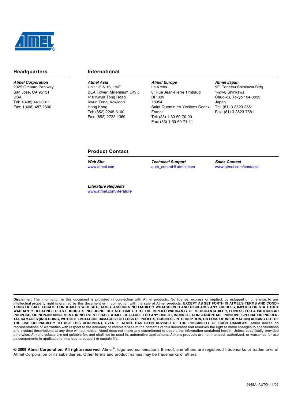 Rainbow Electronics ATA6631 User Manual | Page 25 / 25