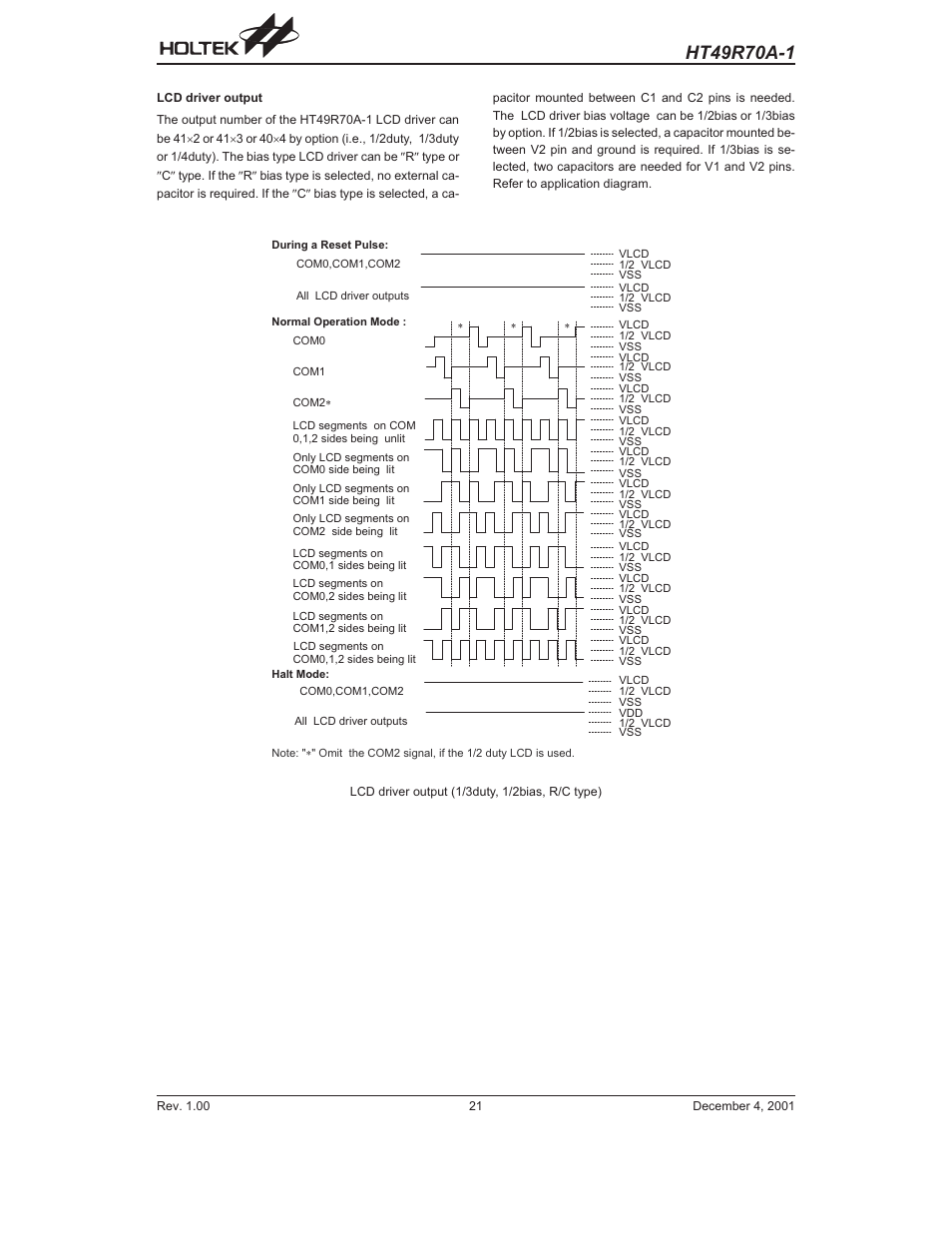 Rainbow Electronics HT49R70A-1 User Manual | Page 21 / 41