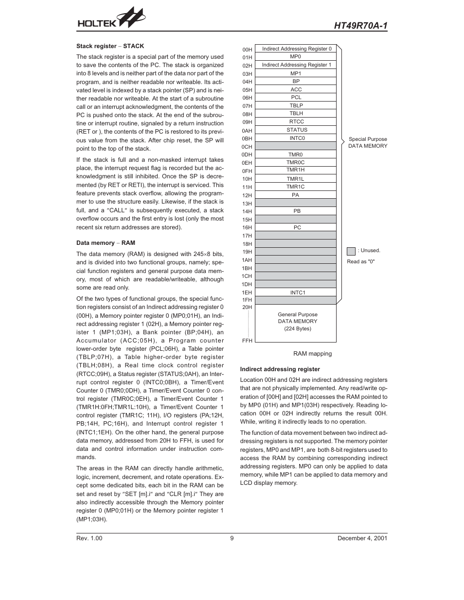 Rainbow Electronics HT49R70A-1 User Manual | Page 9 / 41