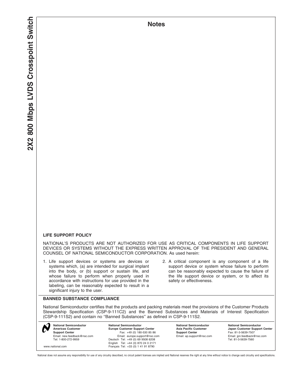 Rainbow Electronics DS90CP22 User Manual | Page 10 / 10
