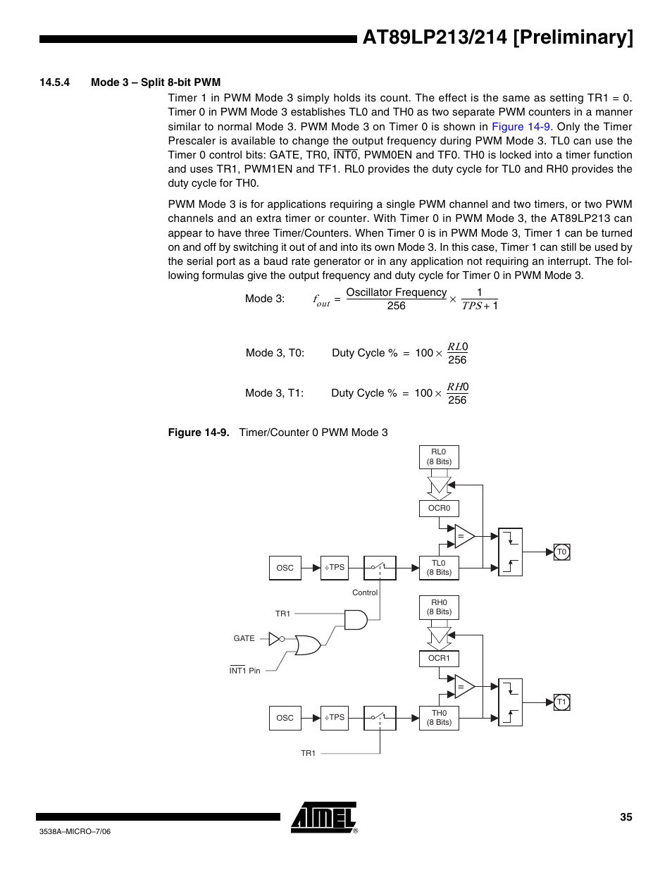 Rainbow Electronics AT89LP214 User Manual | Page 35 / 90