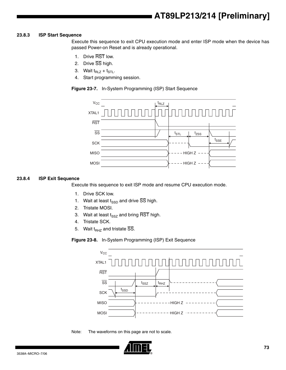 Rainbow Electronics AT89LP214 User Manual | Page 73 / 90