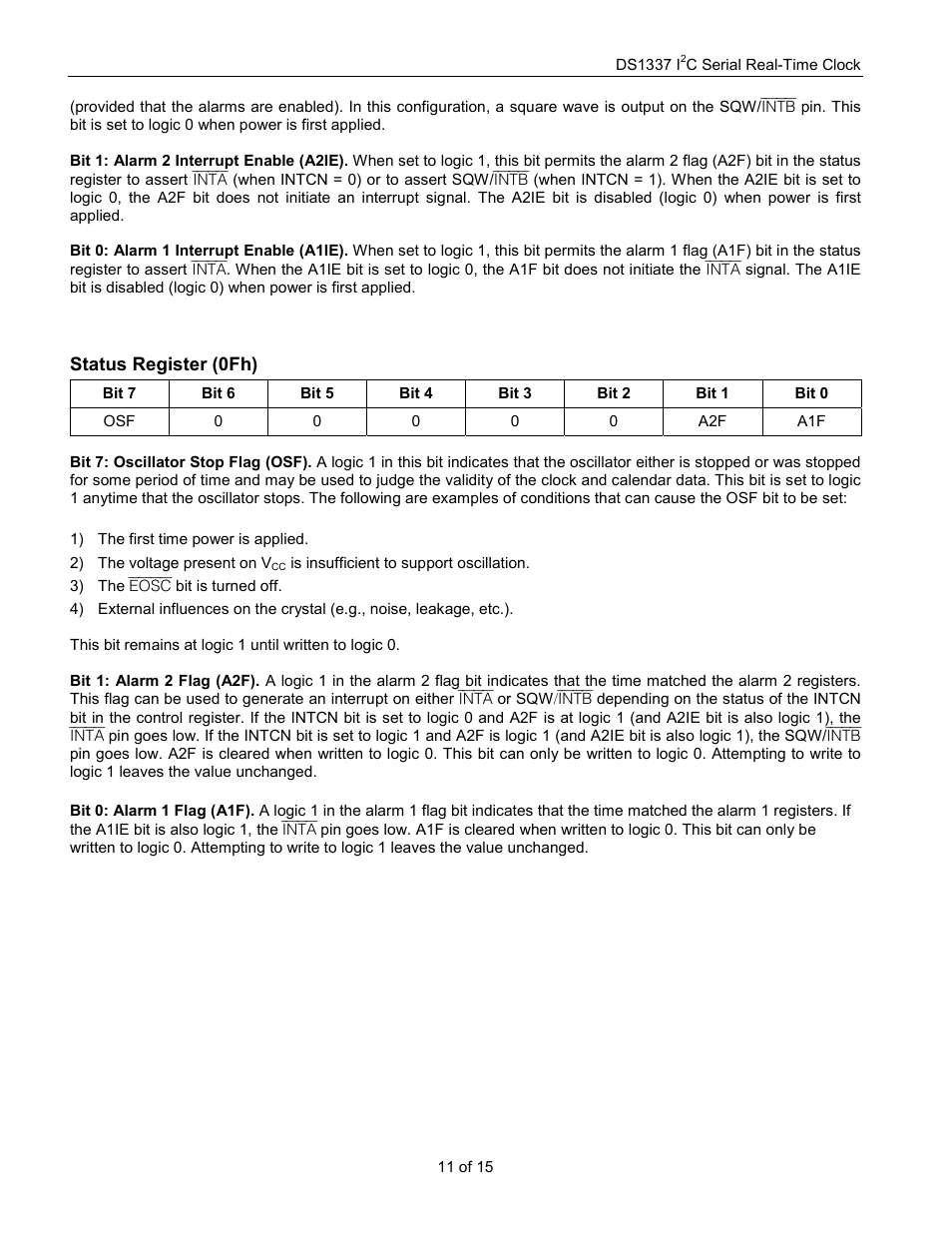 Rainbow Electronics DS1337 User Manual | Page 11 / 15