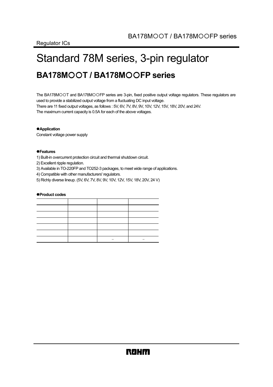 Rainbow Electronics BA178MххT_FP User Manual | 11 pages