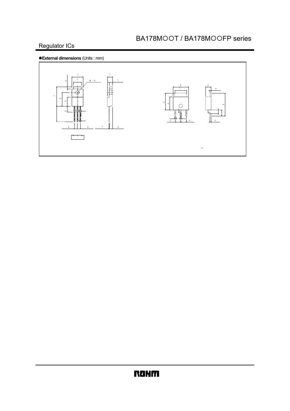 Regulator ics, External dimensions (units : mm) | Rainbow Electronics BA178MххT_FP User Manual | Page 11 / 11