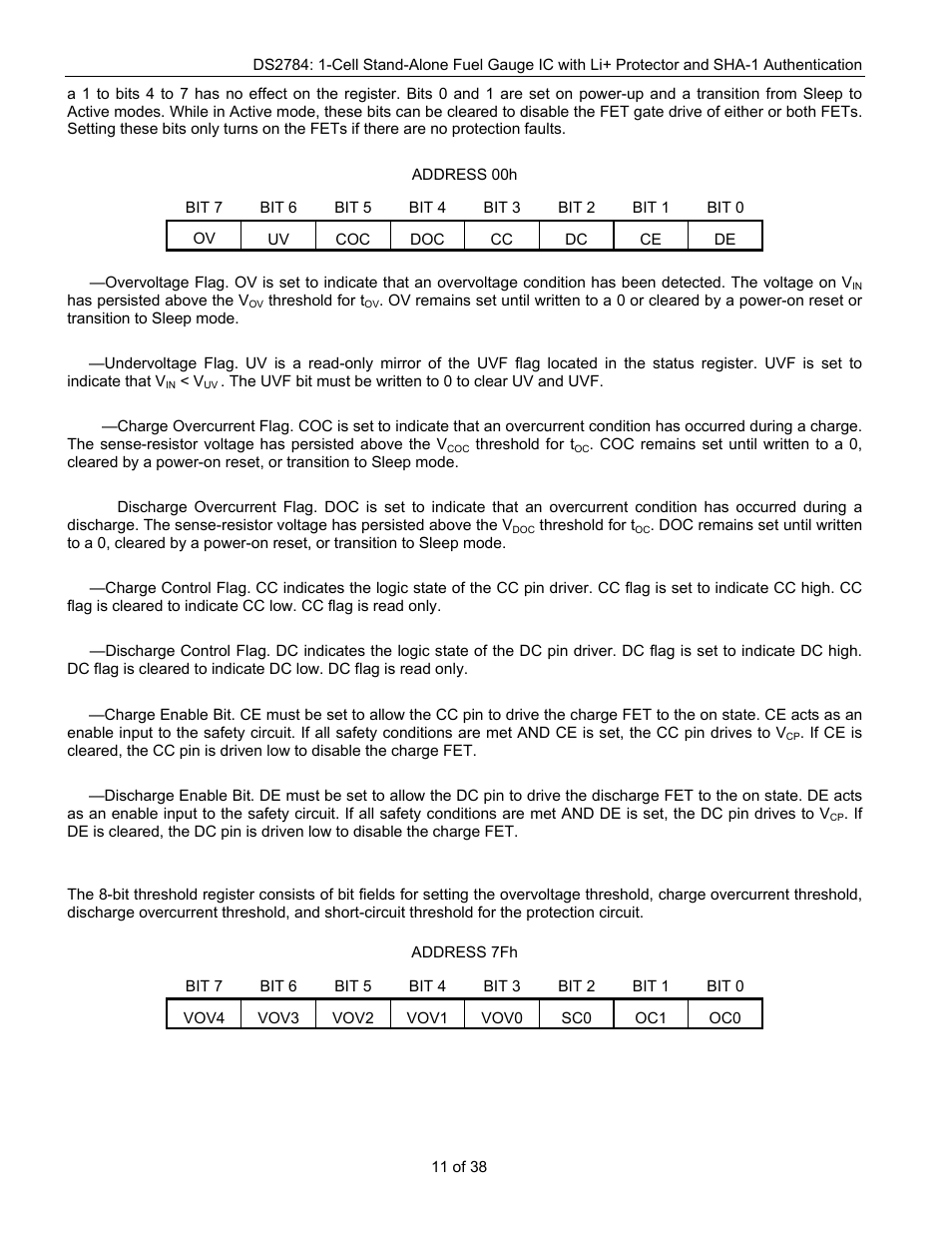 Rainbow Electronics DS2784 User Manual | Page 11 / 38