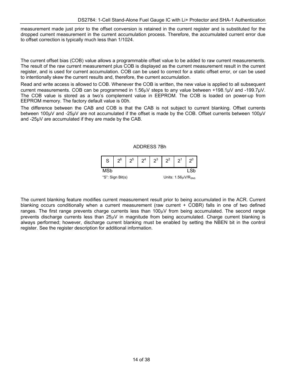 Rainbow Electronics DS2784 User Manual | Page 14 / 38