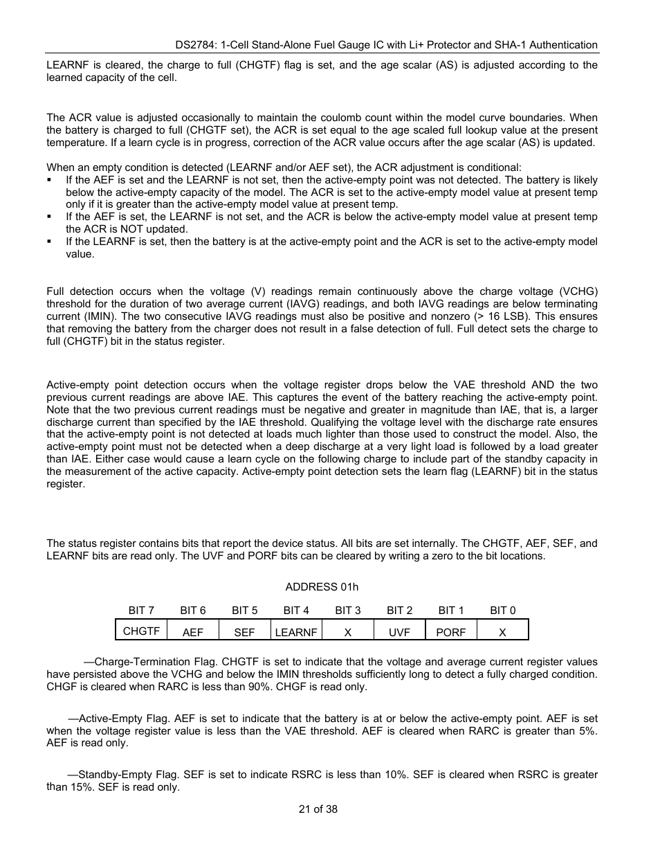 Rainbow Electronics DS2784 User Manual | Page 21 / 38