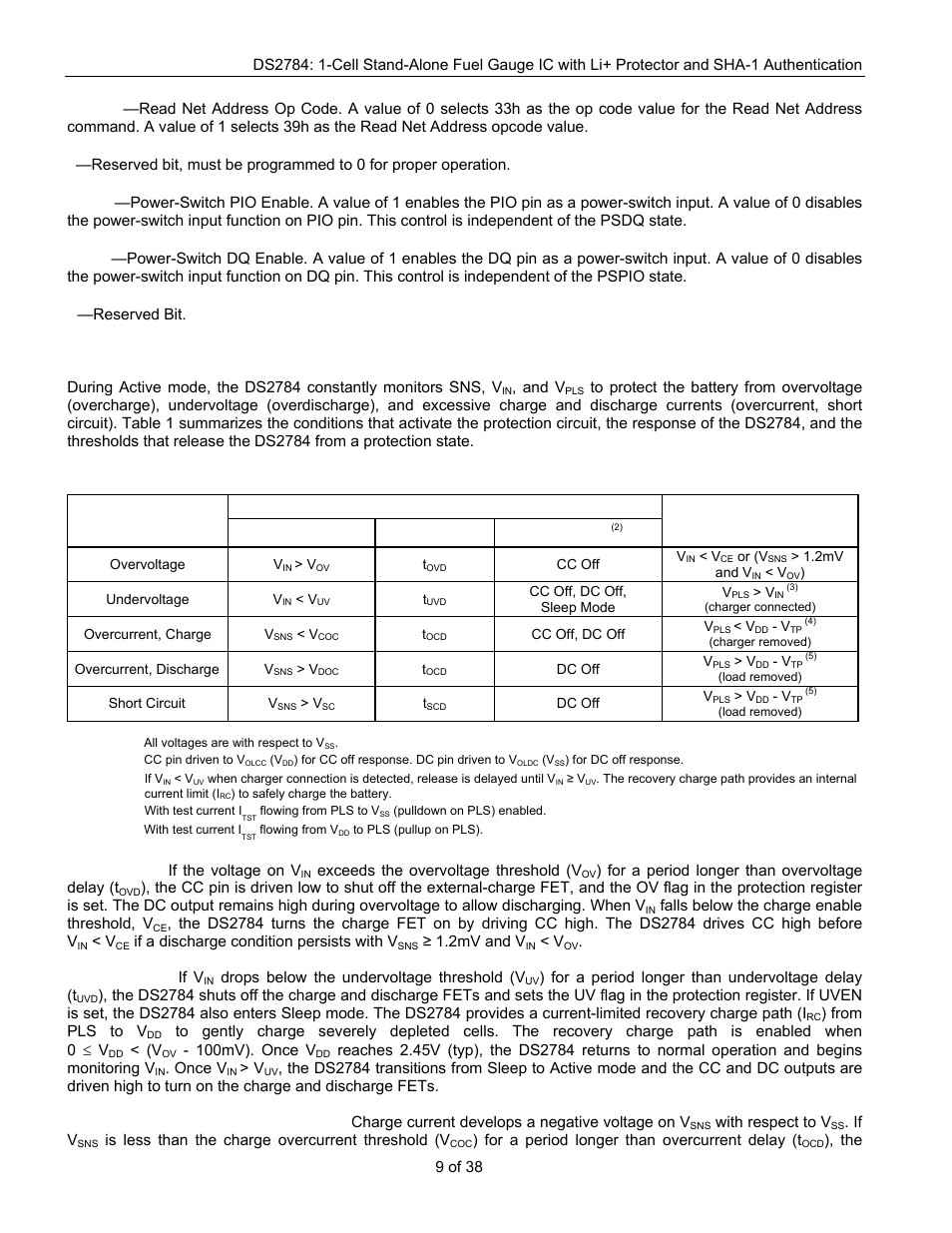 Li+ protection circuitry | Rainbow Electronics DS2784 User Manual | Page 9 / 38