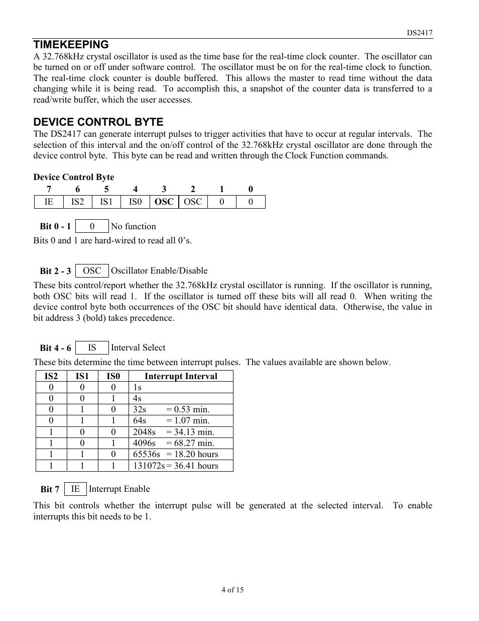 Rainbow Electronics DS2417 User Manual | Page 4 / 15