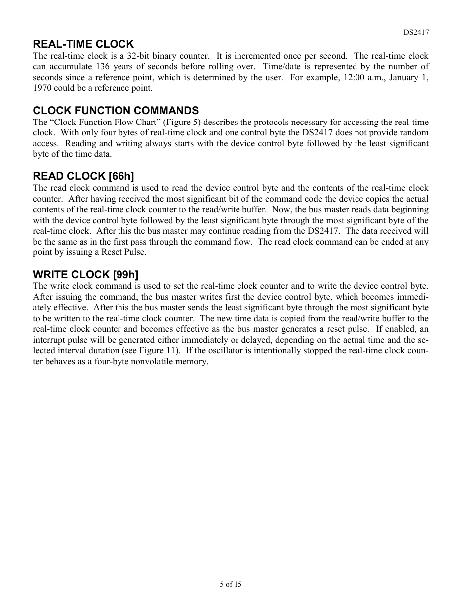 Rainbow Electronics DS2417 User Manual | Page 5 / 15