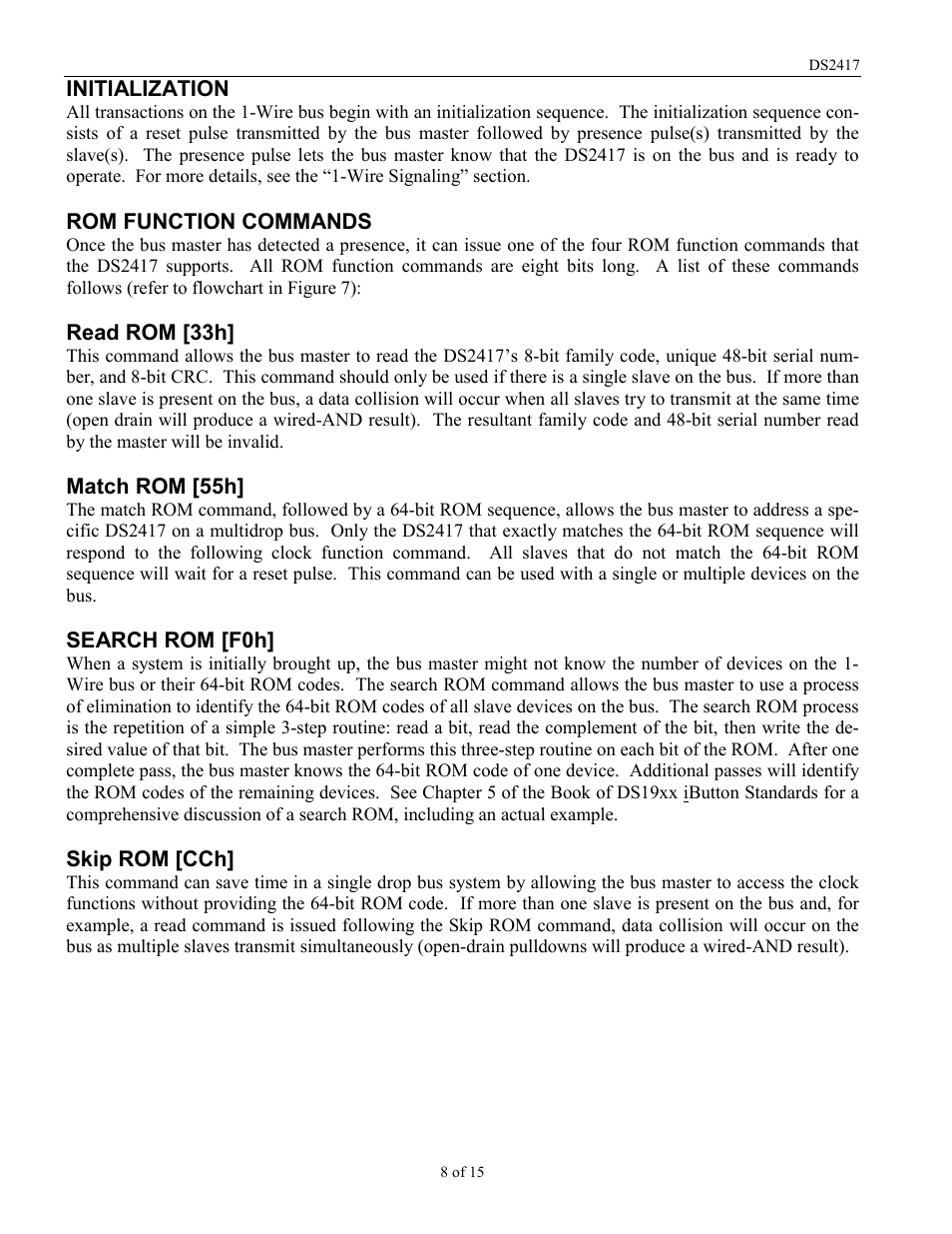 Rainbow Electronics DS2417 User Manual | Page 8 / 15