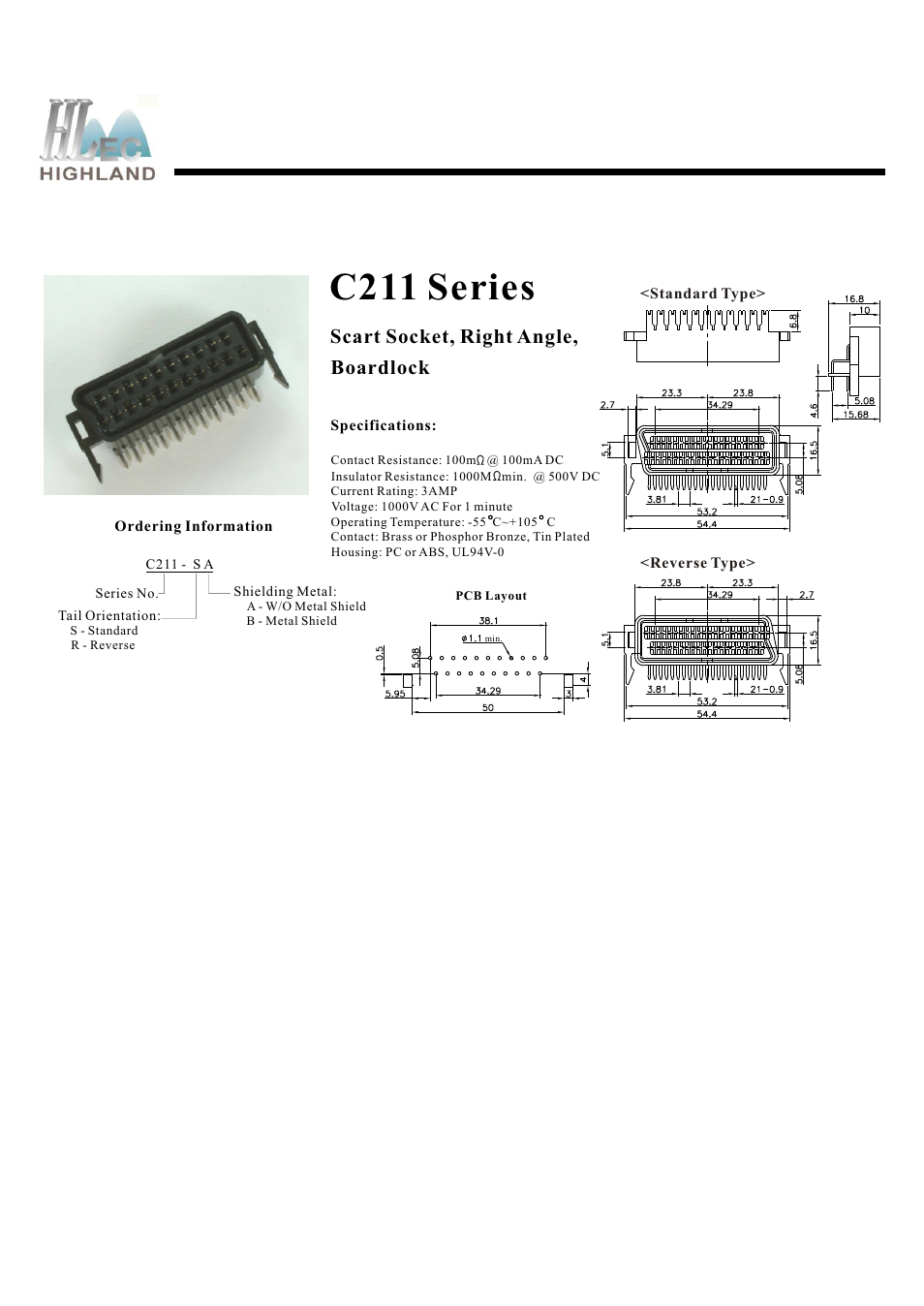 Rainbow Electronics C211 Series User Manual | 1 page