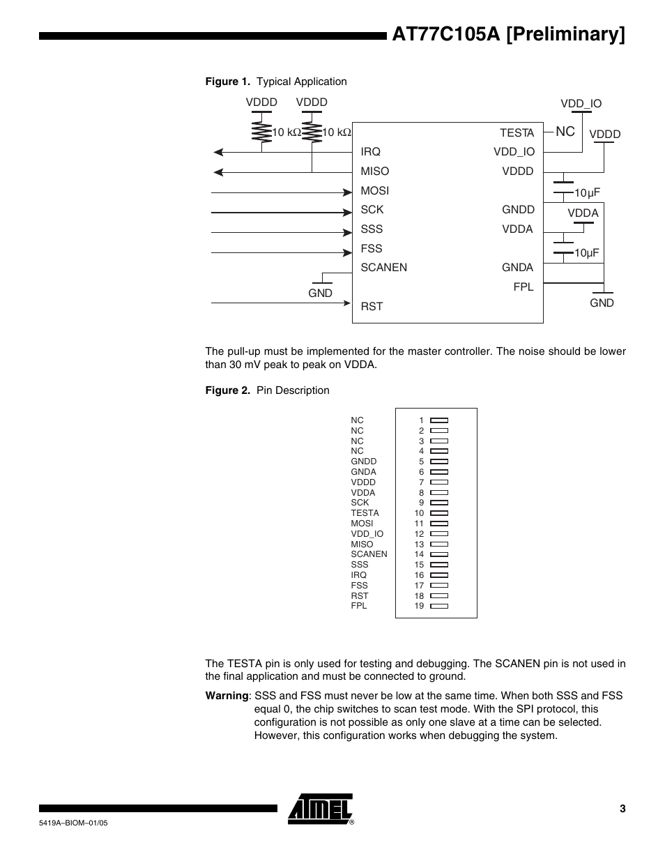 Rainbow Electronics AT77C105A User Manual | Page 3 / 39
