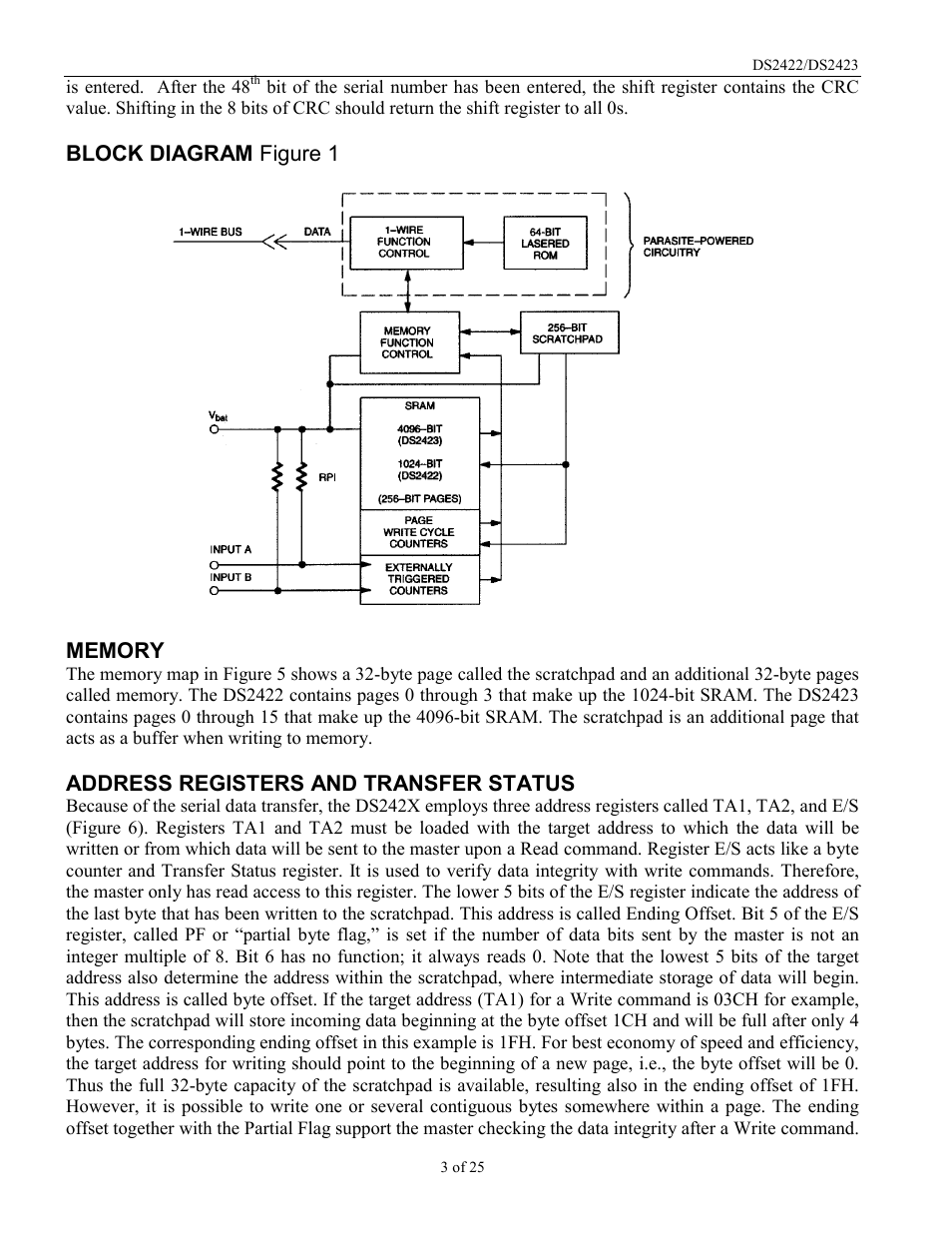 Rainbow Electronics DS2422 User Manual | Page 3 / 25