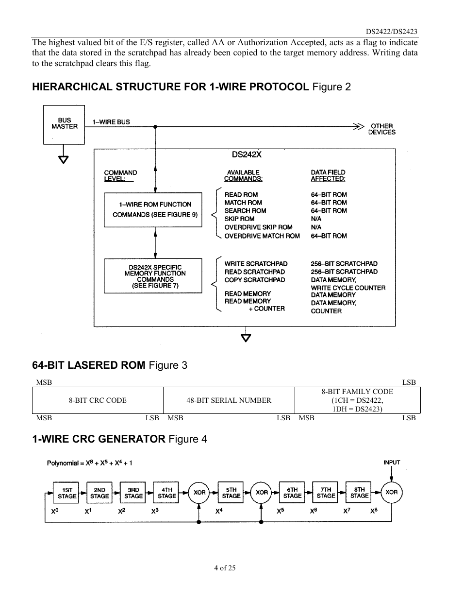 Wire crc generator figure 4 | Rainbow Electronics DS2422 User Manual | Page 4 / 25