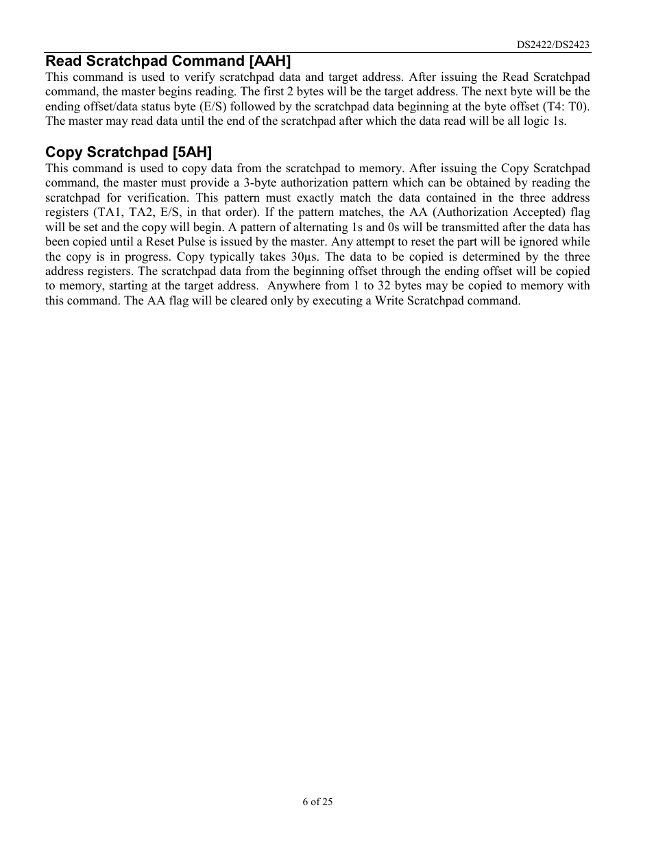 Rainbow Electronics DS2422 User Manual | Page 6 / 25